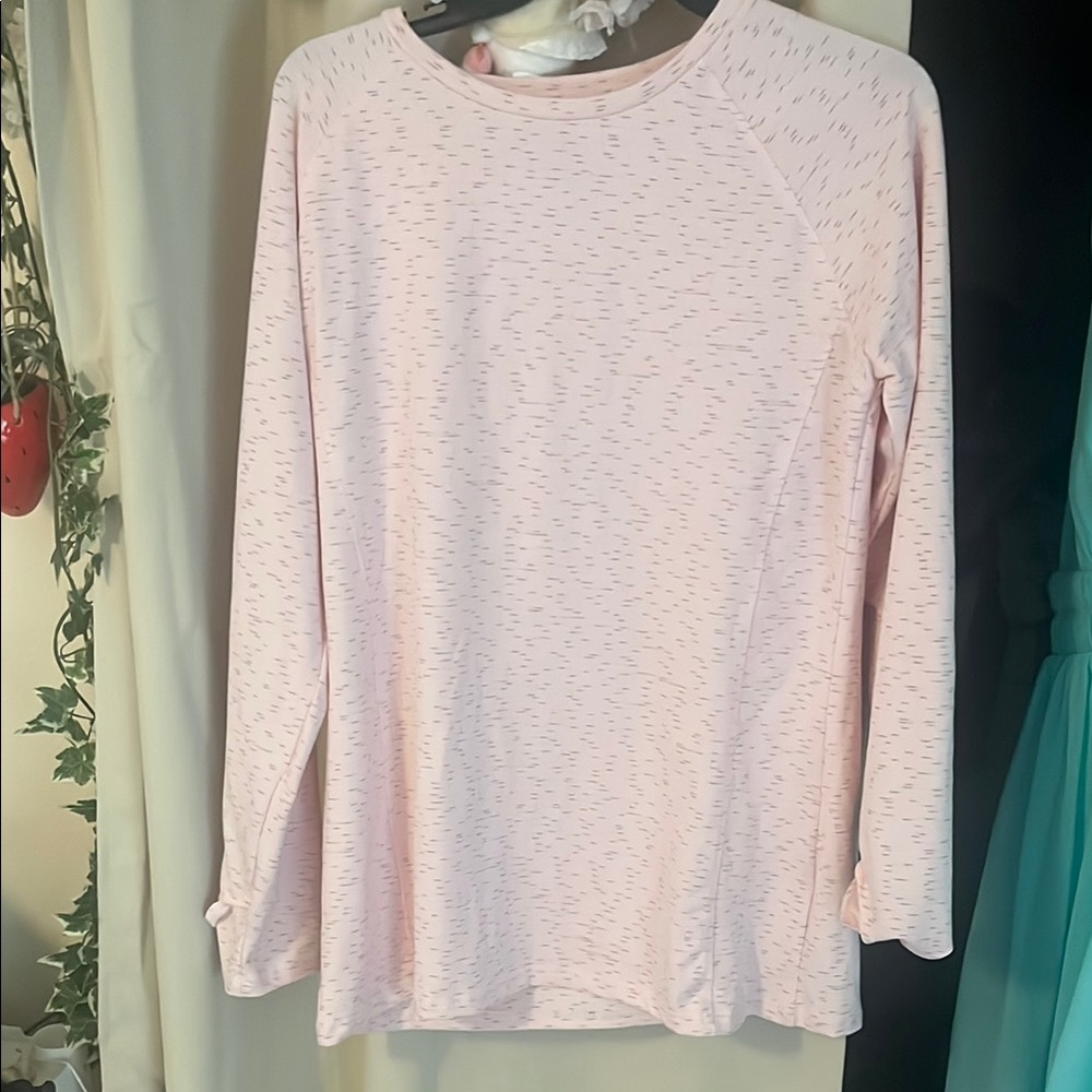 Light Pink Long Sleeve Yoga Top